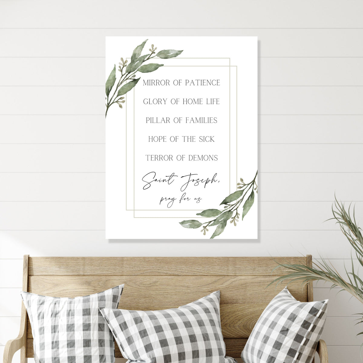 Titles of St. Joseph - Canvas Wall Art Print