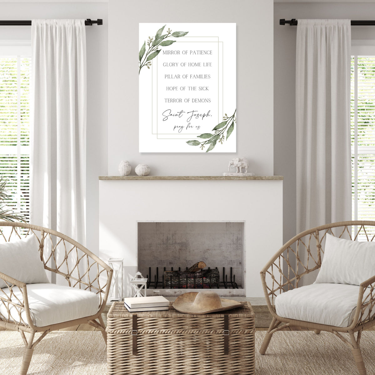 Titles of St. Joseph - Canvas Wall Art Print
