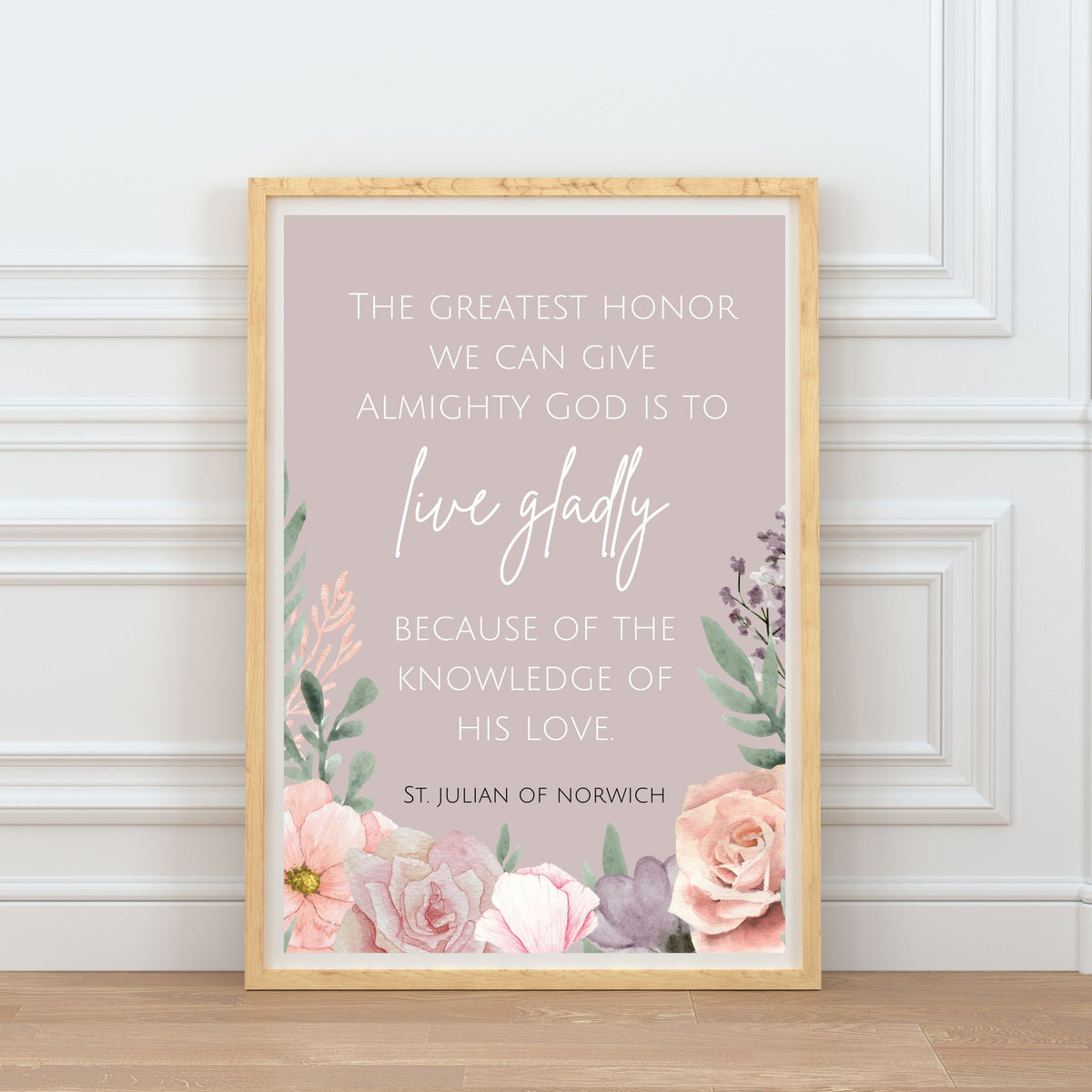St. Julian of Norwich Quote - Set of 4 Printable Designs