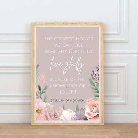 St. Julian of Norwich Quote - Set of 4 Printable Designs