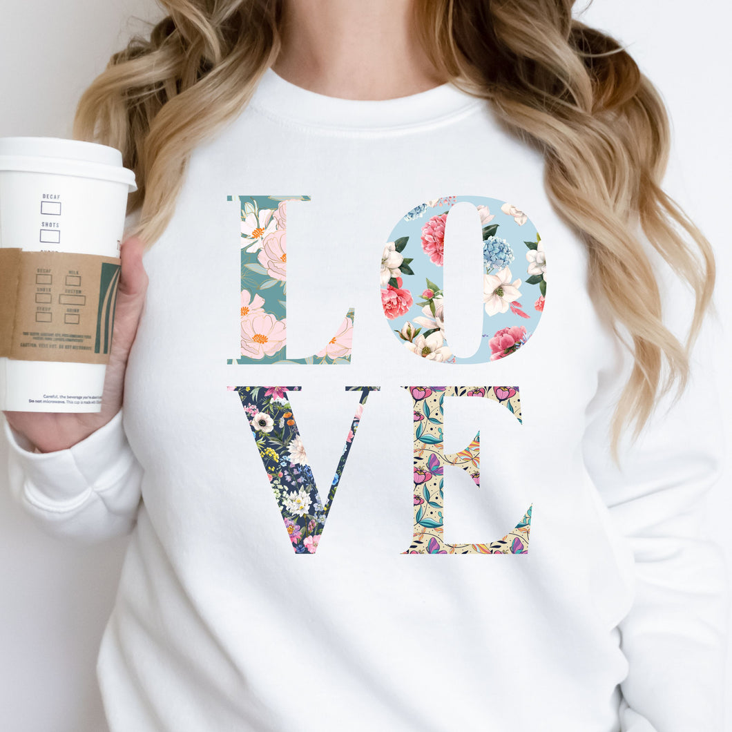 Love Floral Crewneck Sweatshirt