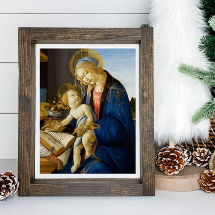 Madonna of the Book - Botticelli - Printable Wall Art