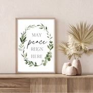 May Peace Reign Here - Printable Wall Art