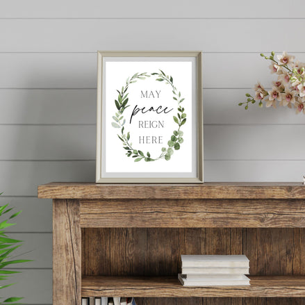 May Peace Reign Here - Printable Wall Art