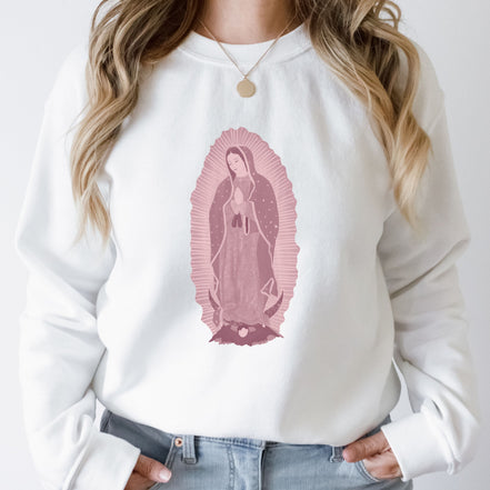Our Lady of Guadalupe Sweatshirt in Blues or Pinks