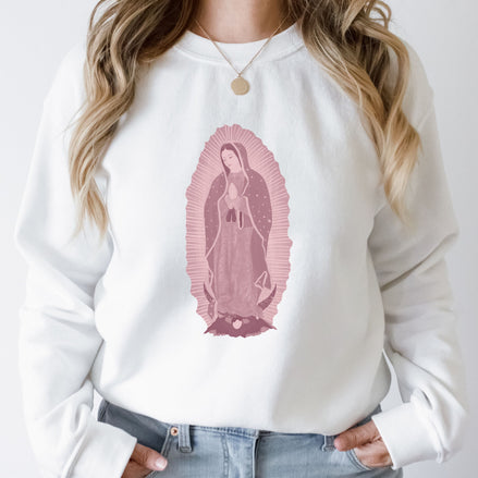 Our Lady of Guadalupe Sweatshirt in Blues or Pinks