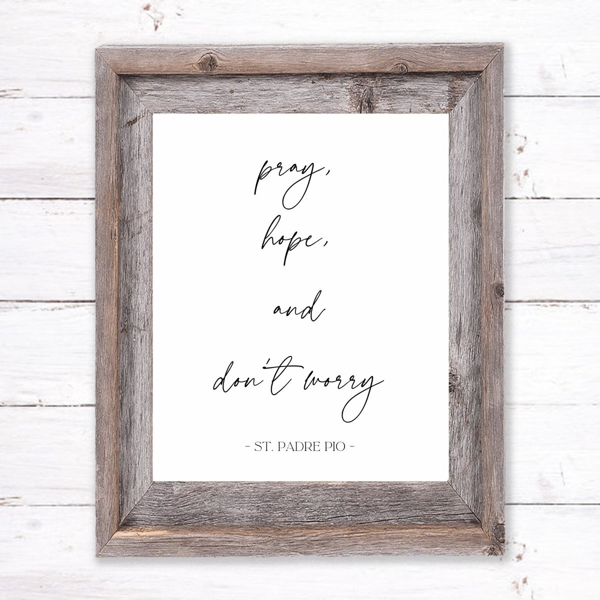 Pray, Hope and Don't Worry:  Printable Wall Art