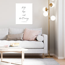 Load image into Gallery viewer, &quot;Pray, Hope and Don&#39;t Worry&quot; Canvas Wall Art Print
