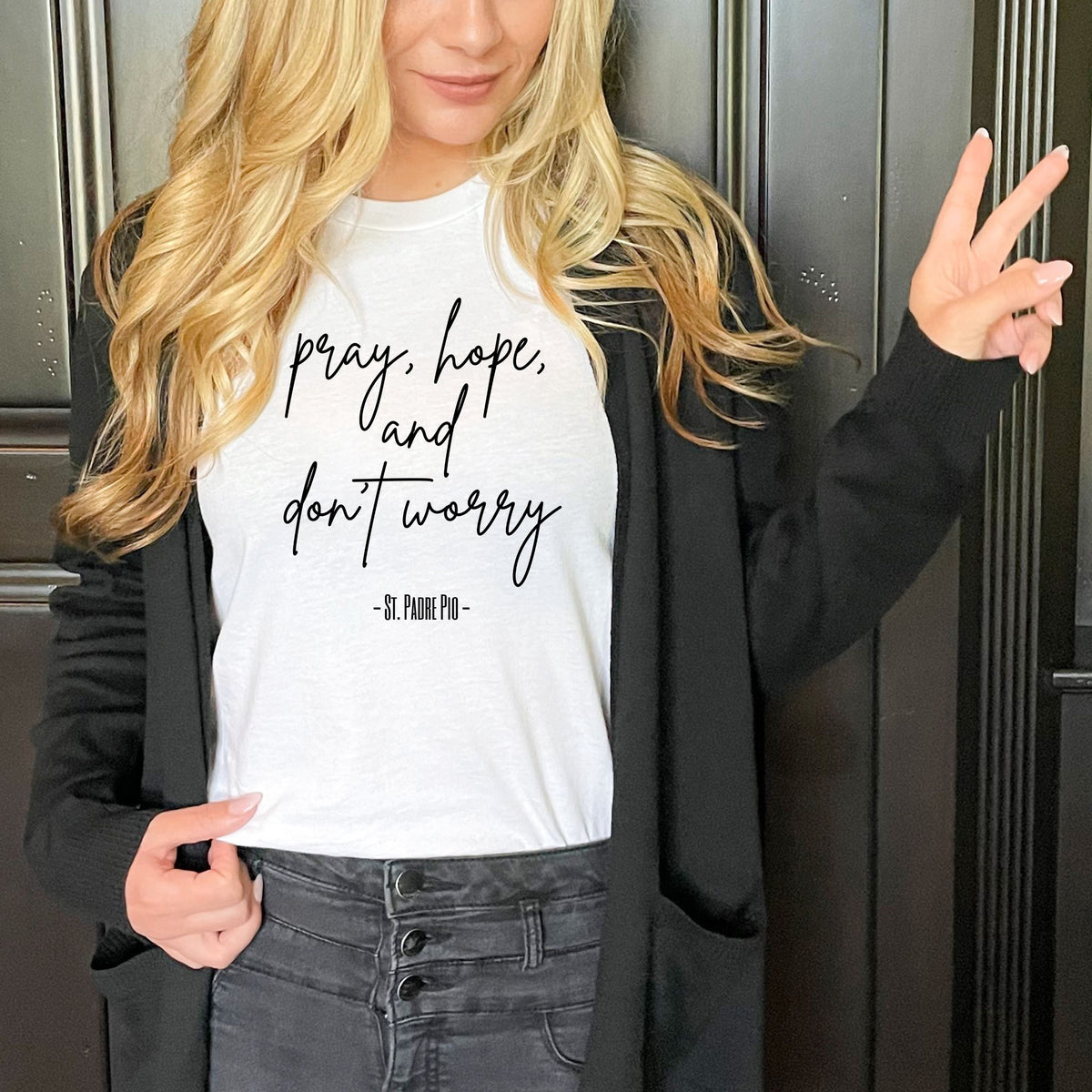 Pray, Hope, and Don't Worry - Women's Crewneck Shirt