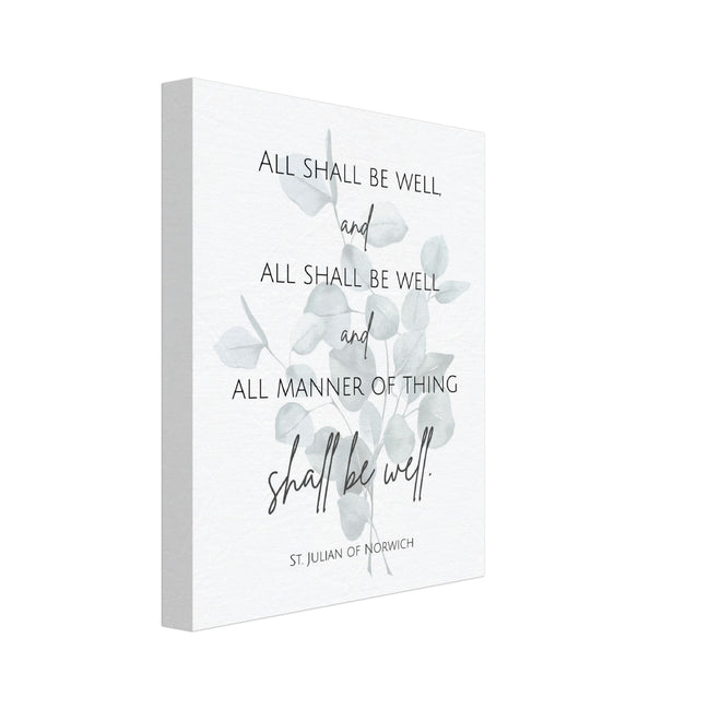 All Shall Be Well - St. Julian of Norwich Canvas Wall Print