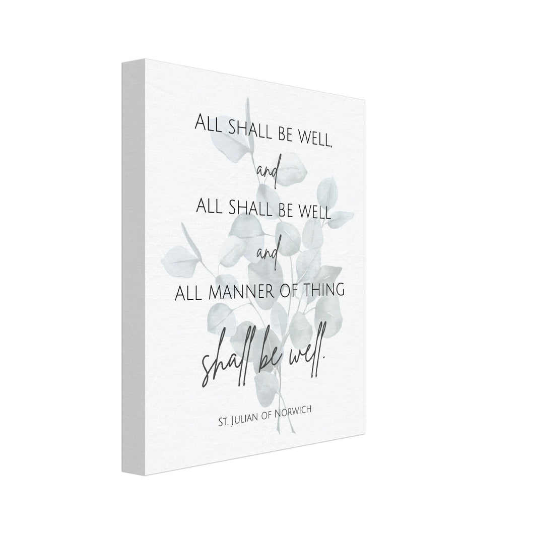 All Shall Be Well - St. Julian of Norwich Canvas Wall Print