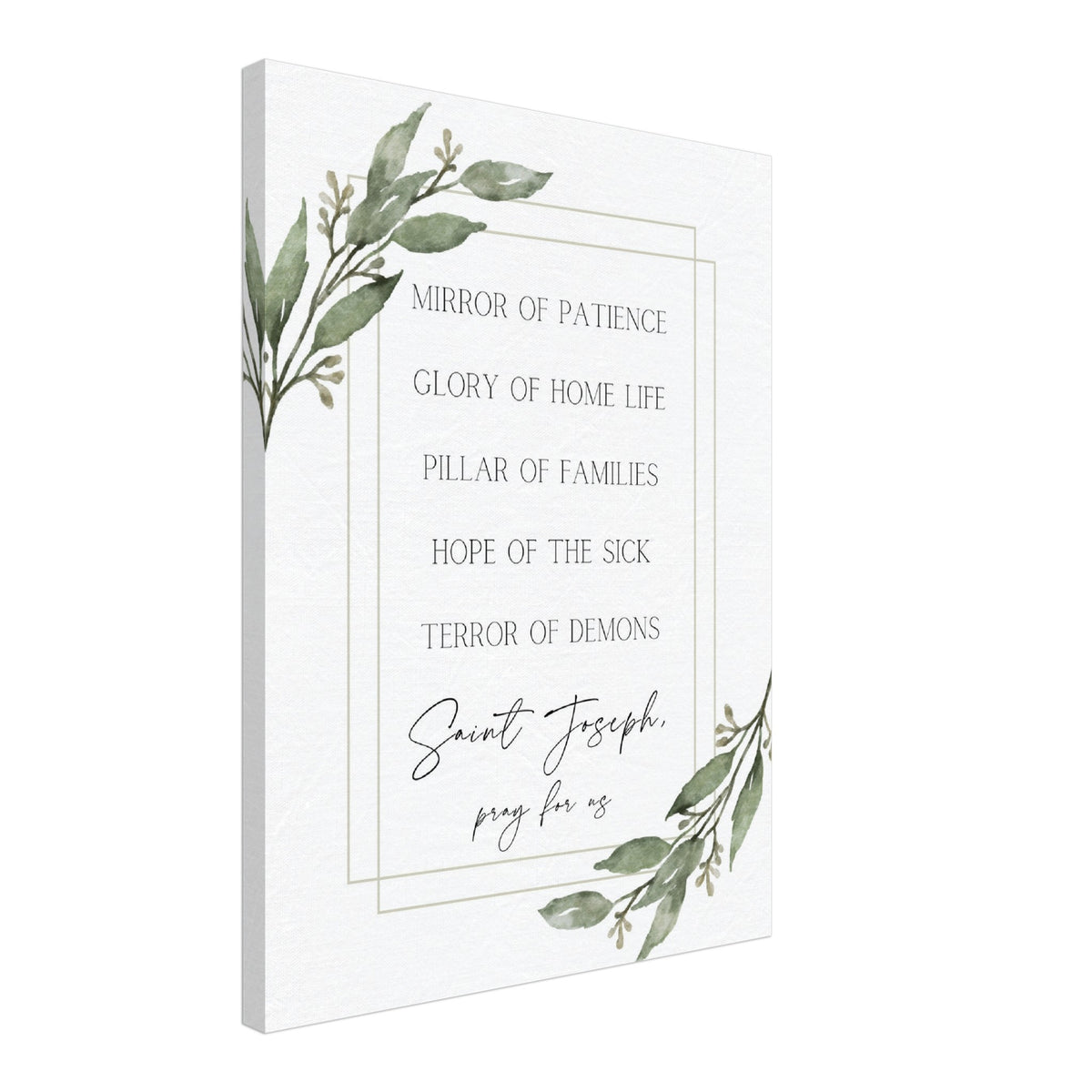 Titles of St. Joseph - Canvas Wall Art Print