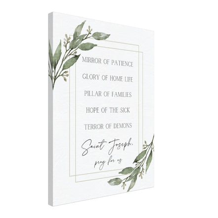 Titles of St. Joseph - Canvas Wall Art Print
