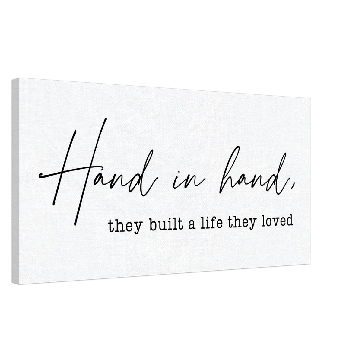Hand in Hand, They Built a Life They Loved - Canvas Wall Art Print