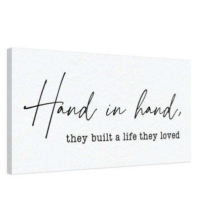 Hand in Hand, They Built a Life They Loved - Canvas Wall Art Print