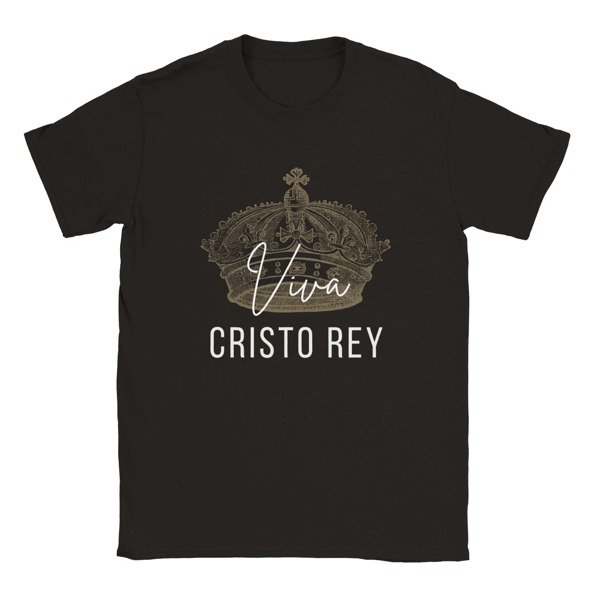 Viva Cristo Rey: Black Crewneck T-Shirt
