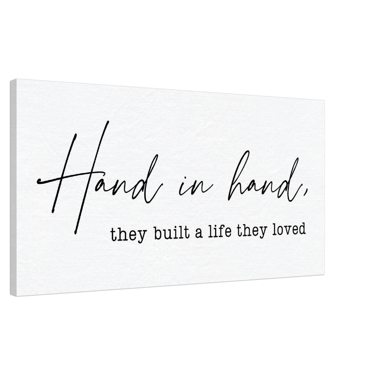 Hand in Hand, They Built a Life They Loved - Canvas Wall Art Print