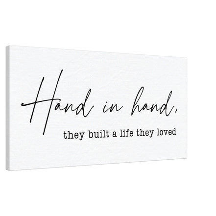 Hand in Hand, They Built a Life They Loved - Canvas Wall Art Print