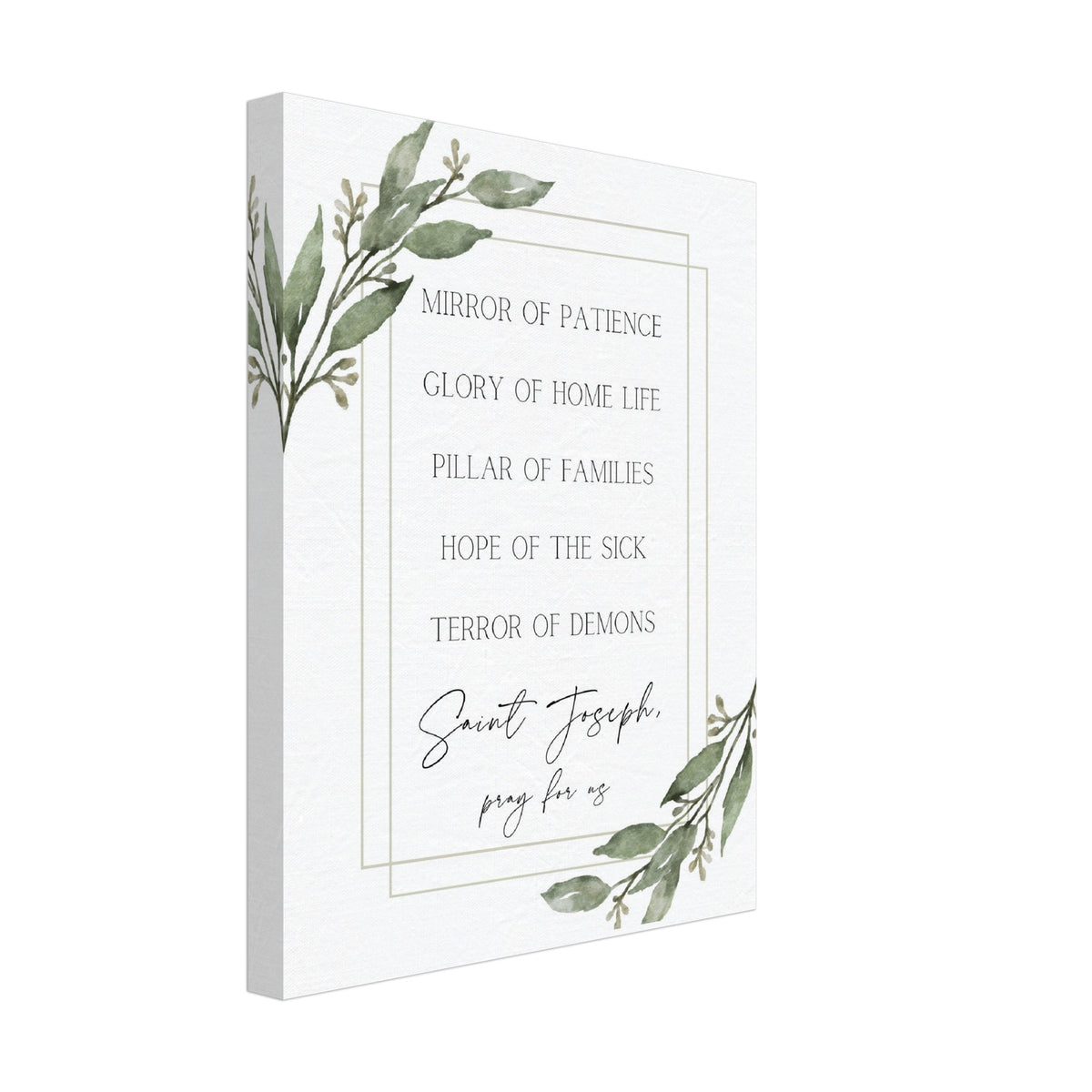 Titles of St. Joseph - Canvas Wall Art Print