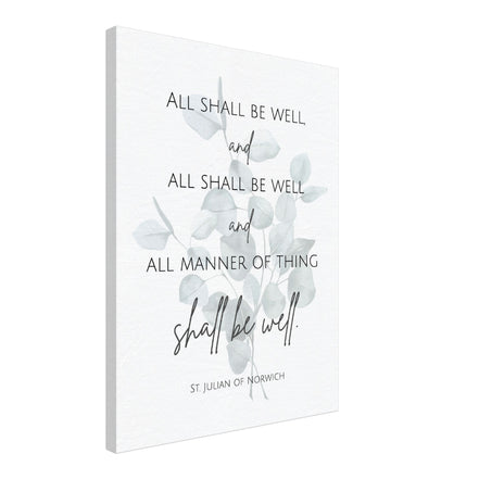 All Shall Be Well - St. Julian of Norwich Canvas Wall Print