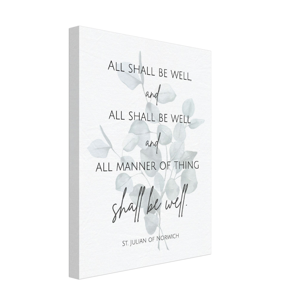 All Shall Be Well - St. Julian of Norwich Canvas Wall Print