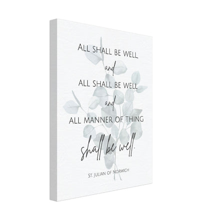 All Shall Be Well - St. Julian of Norwich Canvas Wall Print