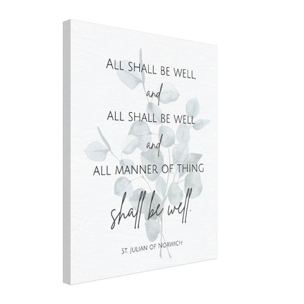 All Shall Be Well - St. Julian of Norwich Canvas Wall Print