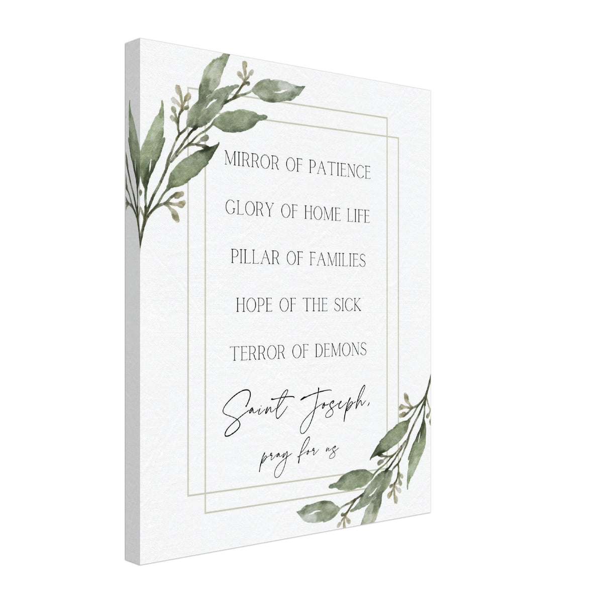 Titles of St. Joseph - Canvas Wall Art Print