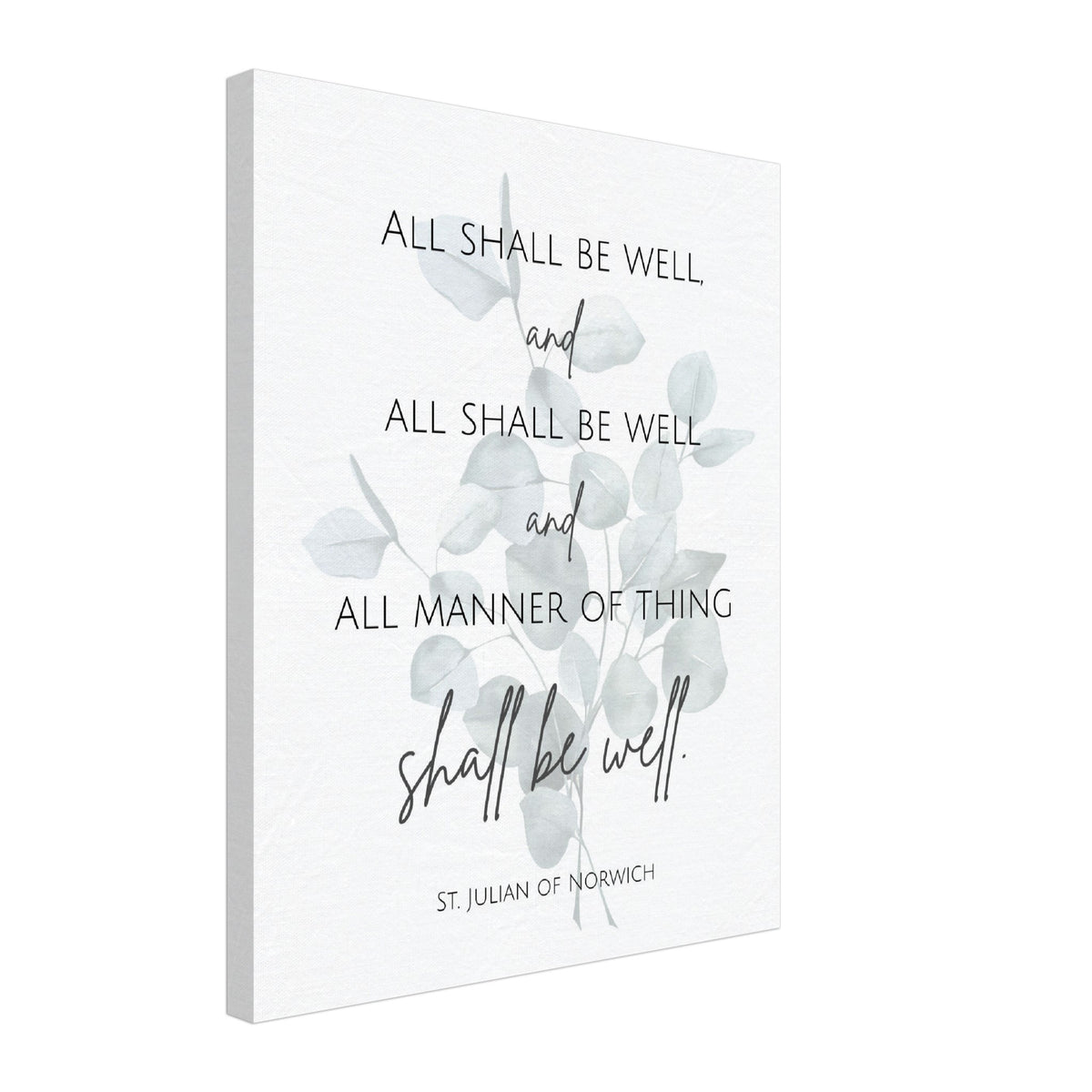 All Shall Be Well - St. Julian of Norwich Canvas Wall Print