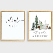 Christmas Printable Art Bundle - Set of 8 Printable Designs