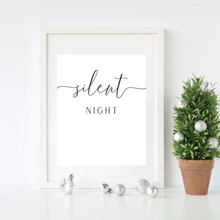 Silent Night-  Printable Wall Art