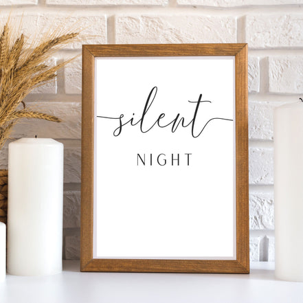 Silent Night-  Printable Wall Art