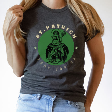 St. Patrick, Pray for Us - Unisex Crewneck T-Shirt