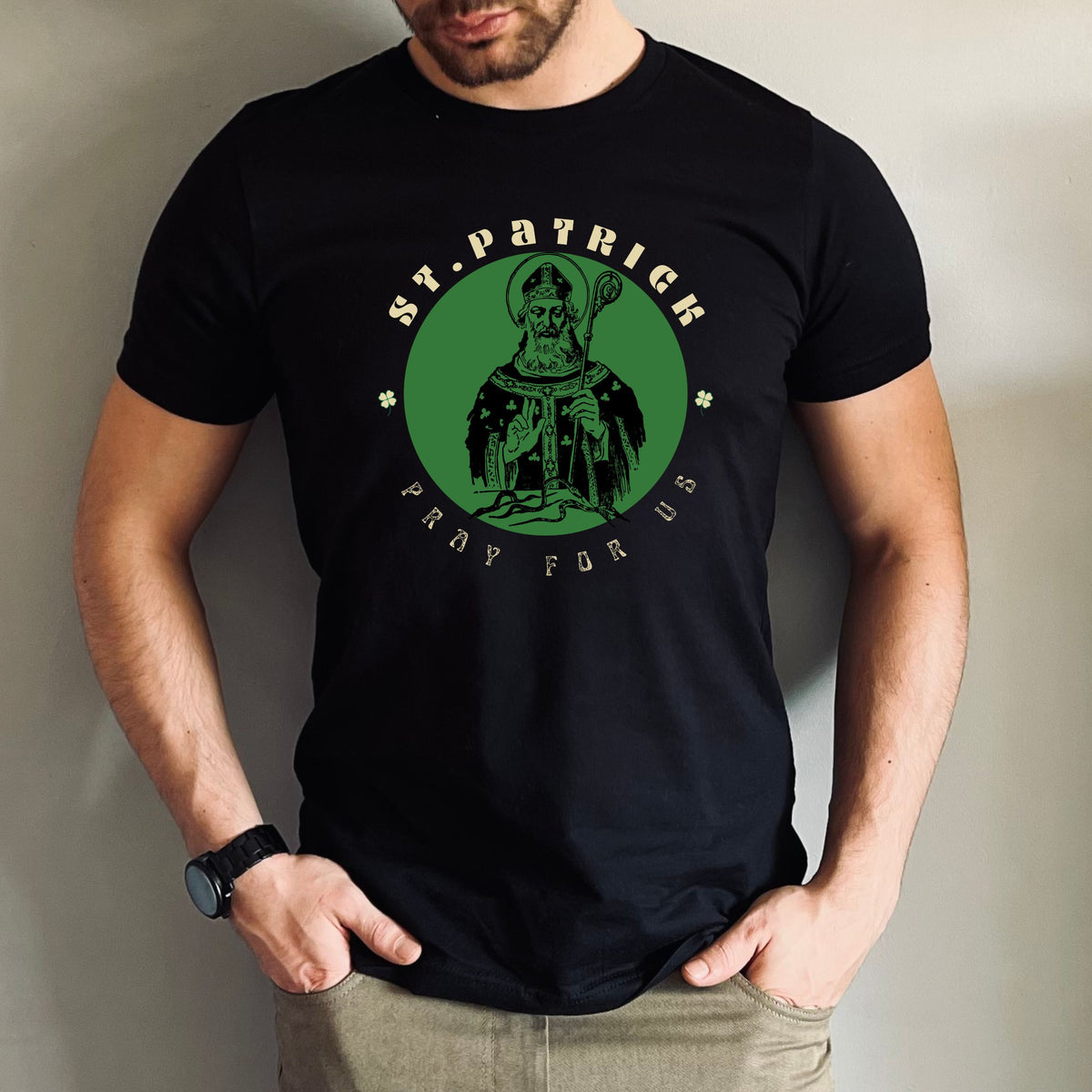 St. Patrick, Pray for Us - Unisex Crewneck T-Shirt