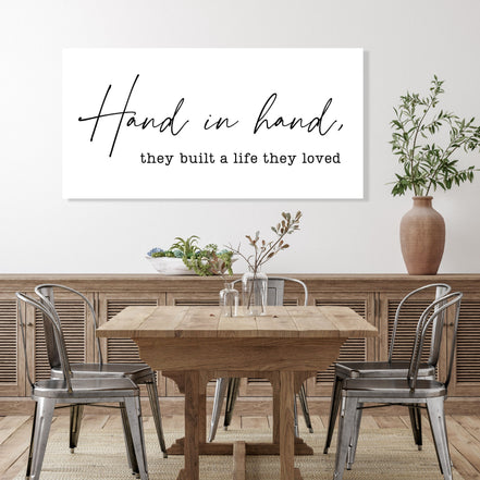 Hand in Hand, They Built a Life They Loved - Canvas Wall Art Print