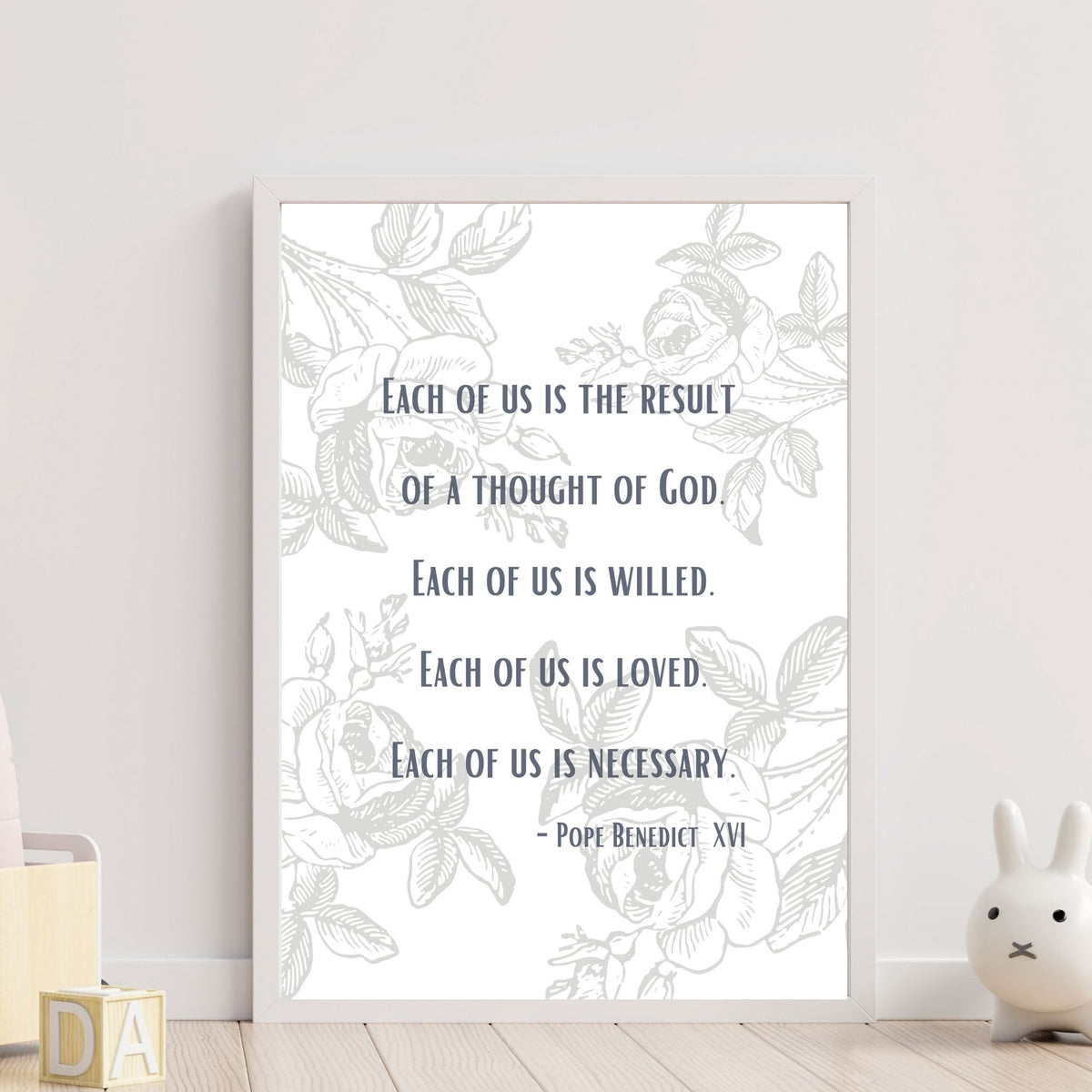 Each of Us is the Result of a Thought of God - Printable Wall Art