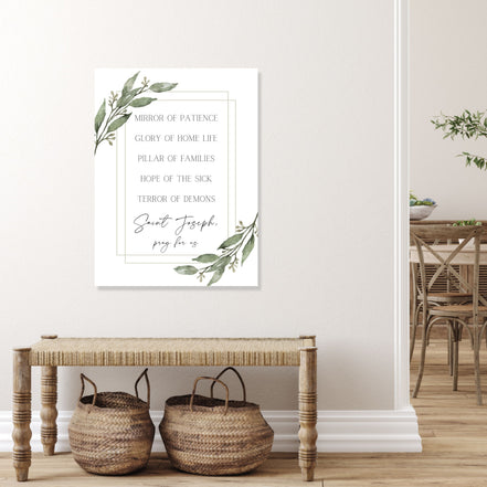 Titles of St. Joseph - Canvas Wall Art Print