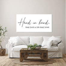 Load image into Gallery viewer, Hand in Hand, They Built a Life They Loved - Canvas Wall Art Print
