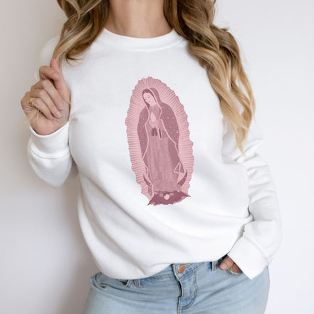 Our Lady of Guadalupe Sweatshirt in Blues or Pinks