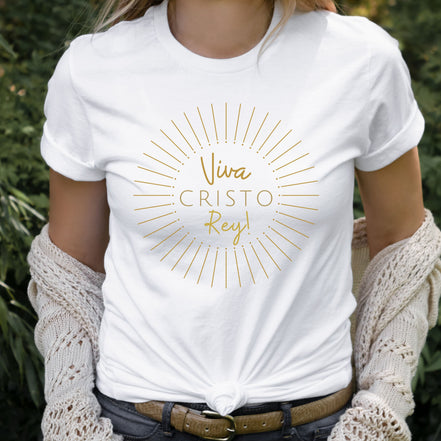Viva Cristo Rey!: White Crewneck T-Shirt