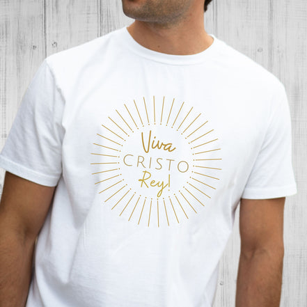 Viva Cristo Rey!: White Crewneck T-Shirt